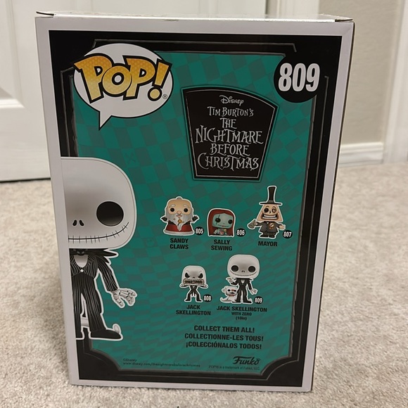 Funko POP - Jack Skellington with Zero (#809) - Glows in the Dark/FYE Exclusive - Picture 3 of 5